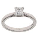 Platinum 0.60ct Princess Cut Diamond Solitaire Ring