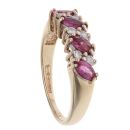 9ct Yellow Gold 0.10ct Diamond and Ruby Ring