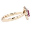 9ct Yellow Gold 0.36ct Diamond And Ruby Ring