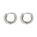 18ct White Gold 0.60ct Brilliant Cut Diamond Huggie Earrings