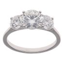 9ct White Gold 2.35ct Brilliant Cut Lab Grown Diamond Trilogy Ring