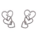 18ct White Gold 0.65ct Brilliant Cut Diamond Heart Earrings