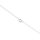 Silver Cubic Zirconia And Red Gemstone Oval Pendant And 18" Chain by Icesia