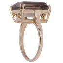 9ct Yellow Gold Smoky Quartz Single Stone Ring