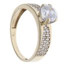 9ct Yellow Gold Cubic Zirconia Single Stone Ring