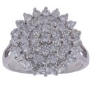 9ct White Gold 1.00ct Brilliant Cut Diamond Cluster Ring