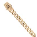 14ct Yellow Gold Monaco Classic Alternate Flex Lock Curb Bracelet 8.5"