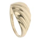 9ct Yellow Gold Domed Stripe Ring
