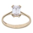 9ct Yellow Gold Cubic Zirconia Solitaire Ring