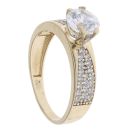 9ct Yellow Gold Cubic Zirconia Solitaire Ring