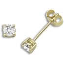 18ct Yellow Gold 0.50ct Diamond Clawset Earrings