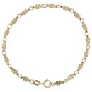 9ct Yellow Gold Elephant Bracelet 7"