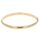 14ct Yellow Gold Hinged Plain Bangle