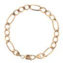 9ct Yellow Gold Figaro Bracelet 8"