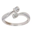 18ct White Gold 0.20ct Diamond Two Stone Ring