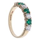 9ct Yellow Gold Created Emerald and Cubic Zirconia Eternity Ring
