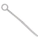 18ct White Gold 1.46ct Brilliant Cut Diamond Tennis Circle Bracelet 7.5"