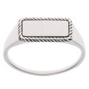 Silver Rectangle Signet Ring