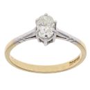 18ct Yellow Gold 0.50ct Oval Cut Diamond Solitaire Ring