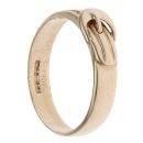 9ct Yellow Gold Patterned Buckle Ring