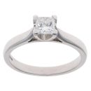 Platinum 0.55ct Princess Cut Diamond Solitaire Ring
