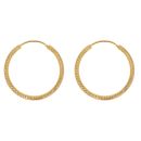 22ct Yellow Gold Dot Hoop Earrings