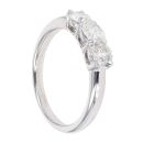 18ct White Golf 0.95ct Diamond Trilogy Ring
