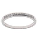 9ct White Gold 0.10ct Diamond Half Eternity Ring