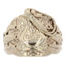 9ct Yellow Gold Patterned Saddle Ring