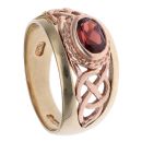 9ct Yellow and Rose Gold Clogau Garnet Solitaire Ring