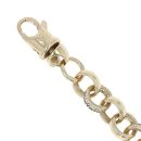 9ct Yellow Gold Cubic Zirconia Belcher Bracelet 8"