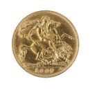 1907 Edward VII Large Head UK Half Sovereign Coin