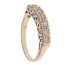 9ct Yellow Gold 0.25ct Brilliant Cut Diamond Half Eternity Ring