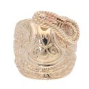 9ct Yellow Gold Heavyweight Saddle Ring
