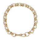 9ct Yellow Gold Patterned Belcher Bracelet 7.5"