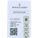 14ct Yellow Gold Monaco Curb Classic Full Cubic Zirconia Pave Lock Chain 20"