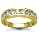 18ct Yellow Gold 1.25ct Channel Set Diamond Half Eternity Ring