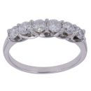 Platinum 1.00ct Brilliant Cut Diamond Half Eternity Ring