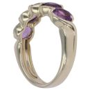 9ct Yellow Gold Amethyst Five Stone Ring