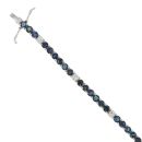 14ct White Gold 1.20ct Brilliant Cut Diamond and Sapphire Tennis Bracelet 7"
