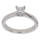 Platinum 0.35ct Princess Cut Diamond Solitaire Ring