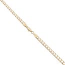9ct Yellow Gold Square Curb Chain 22"
