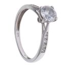 9ct White Gold Cubic Zirconia Solitaire Ring