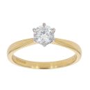 18ct Yellow Gold 0.61ct Diamond Solitaire Ring