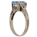 9ct Yellow Gold Blue Topaz Single Stone Ring