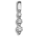 18ct White Gold 0.25ct Diamond Trilogy Pendant