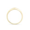9ct Yellow Gold 0.10ct Natural Diamond Wishbone Eternity Ring