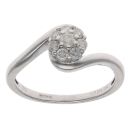 9ct White Gold 0.25ct Brilliant Cut Diamond Cluster Ring