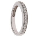 9ct White Gold 0.20ct Diamond Half Eternity Ring