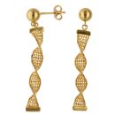 22ct Yellow Gold Spiral Drop Earrings
